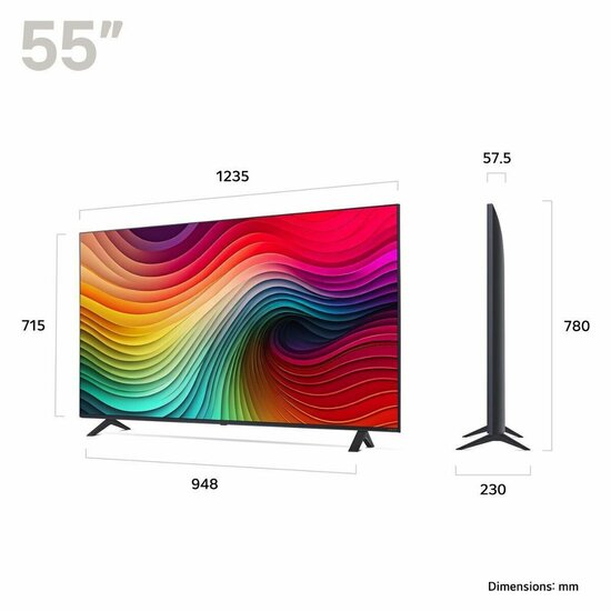 LG NanoCell 55NANO82T6B | 55&quot; 4K Ultra HD NanoCell Smart TV | WebOS | HDR10 | 60Hz