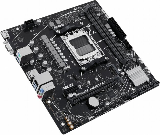 ASUS Prime A620M-K | Socket AM5 | AMD A620 | 2xDDR5 | Micro-ATX | Moederbord