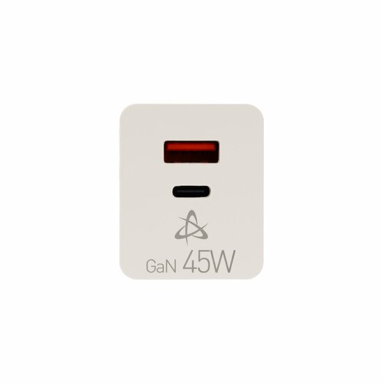 SBOX USB Oplader HC-45 | 45W | USB-A &amp; USB-C (2 Poorten) | Wit