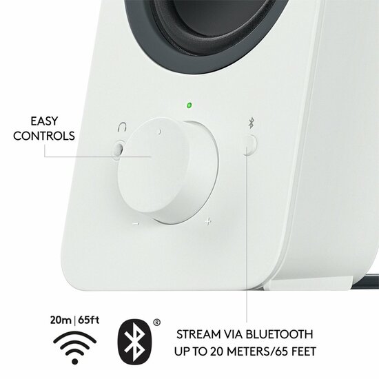 Logitech Z207 | 2.0 Luidsprekerset | Bluetooth en 3,5mm | Zwart/Wit