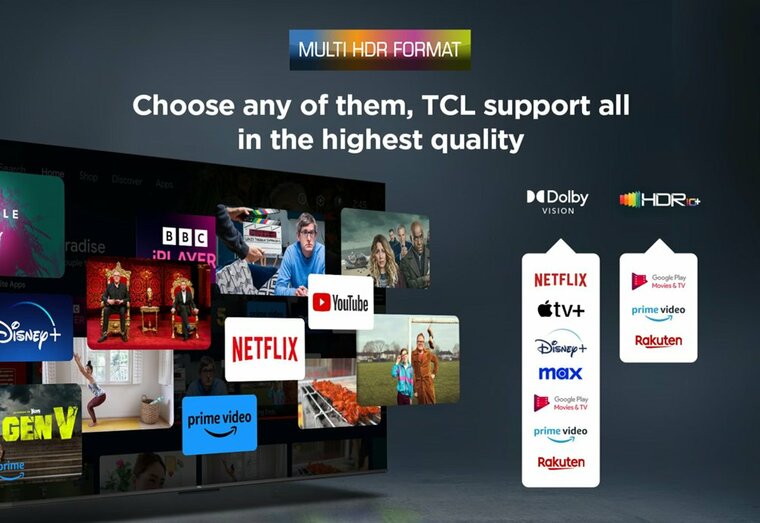 TCL 65V6C | 65&quot; 4K Ultra HD DLED Smart TV | Google TV | Dolby Vision | 60Hz (2025)