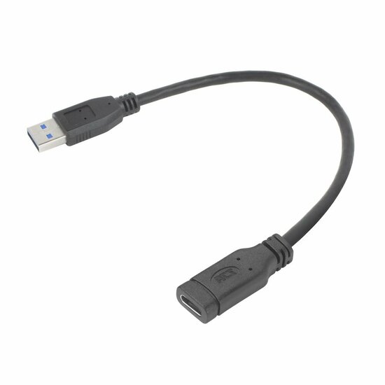 ACT Adapterkabel | USB Type-A (Male) naar USB Type-C (Female) | 0,2 meter
