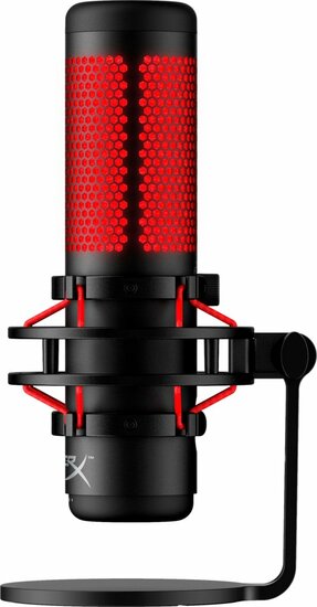 HyperX QuadCast | USB-microfoon | Rode verlichting | Voor pc en console | Zwart/Rood | Open Box