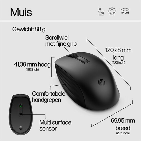 AZERTY | HP 650 Wit | Draadloze Muis en Toetsenbordcombo | AZERTY