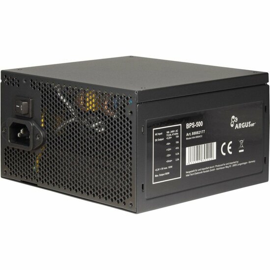 Inter-Tech ArgusNT BPS-500 | 500 Watt Bronze ATX PSU | Power Supply | Voeding