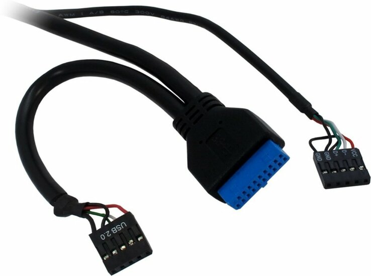Inter-Tech CI-01 | Interne geheugenkaartlezer | USB 3.2 Gen 1 (5 Gbps) | 3.5" bay | Ondersteunt CF, SD, microSD, MS, xD | Zwart