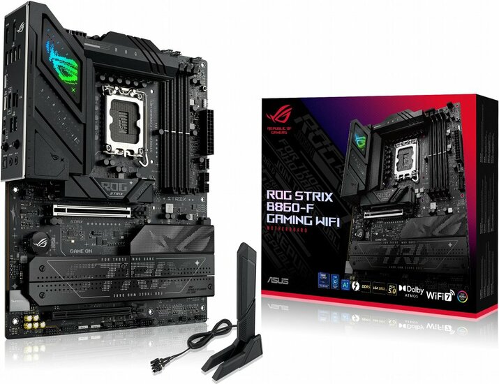 ASUS ROG Strix B860-F GAMING WIFI | Socket LGA 1851 | Intel B860 | 4xDDR5 | ATX | Moederbord