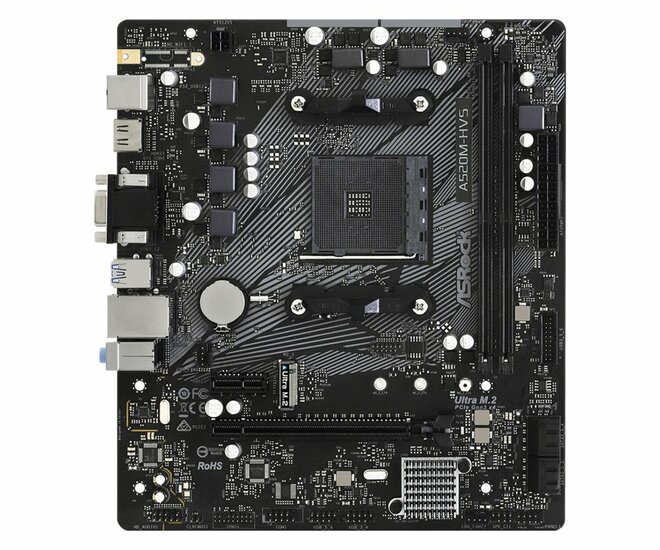 Asrock A520M-HVS | Socket AM4 | AMD A520 | 2xDDR4 | Micro-ATX | Moederbord