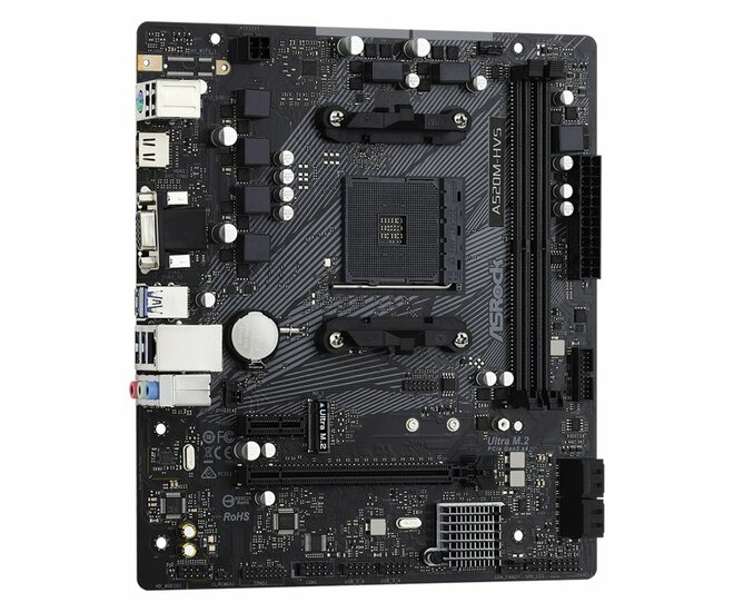 Asrock A520M-HVS | Socket AM4 | AMD A520 | 2xDDR4 | Micro-ATX | Moederbord