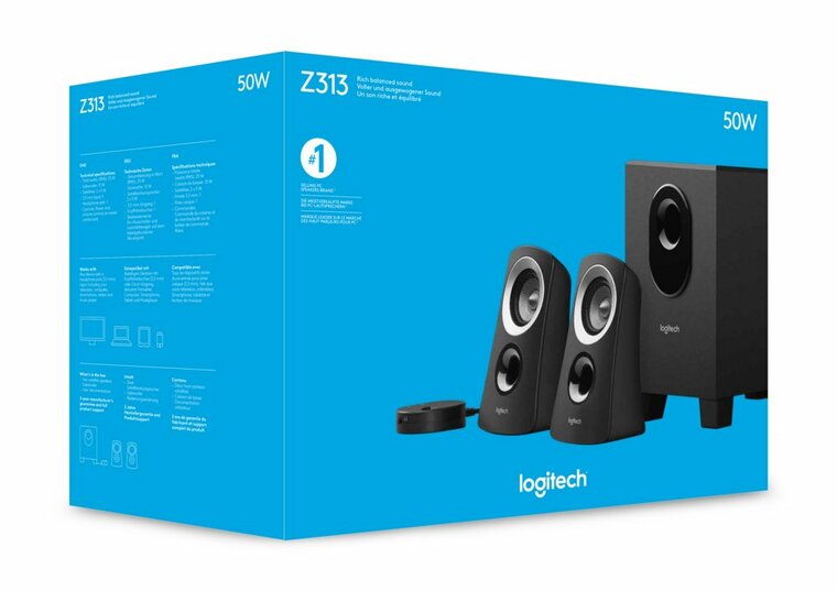 Logitech Z313 | 2.1 Luidsprekerset | Krachtig Stereo Geluid | 50W RMS