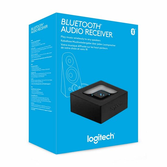 Logitech Bluetooth Audio Adapter | Draadloos Streamen | 3,5mm &amp; RCA | Zwart