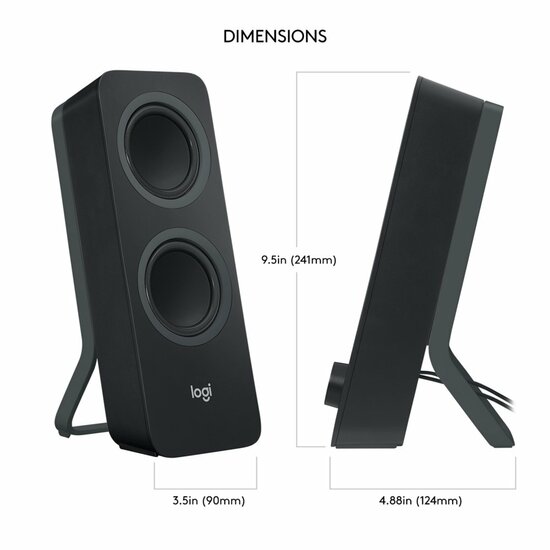 Logitech Z207 | 2.0 Bluetooth Luidsprekerset | 5W RMS | Draadloze Overgang | Zwart