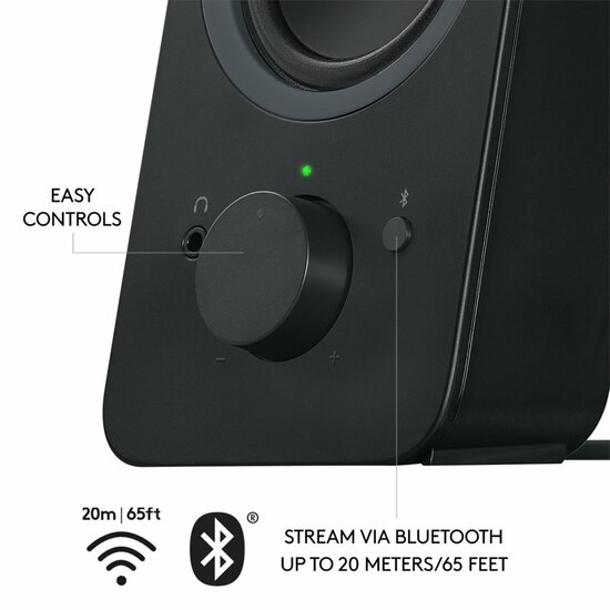 Logitech Z207 | 2.0 Bluetooth Luidsprekerset | 5W RMS | Draadloze Overgang | Zwart
