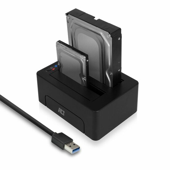 ACT AC1504 | Dual SATA Docking Station | 2,5" &amp; 3,5" HDD/SSD | USB 3.2 Gen1 (5 Gbps)