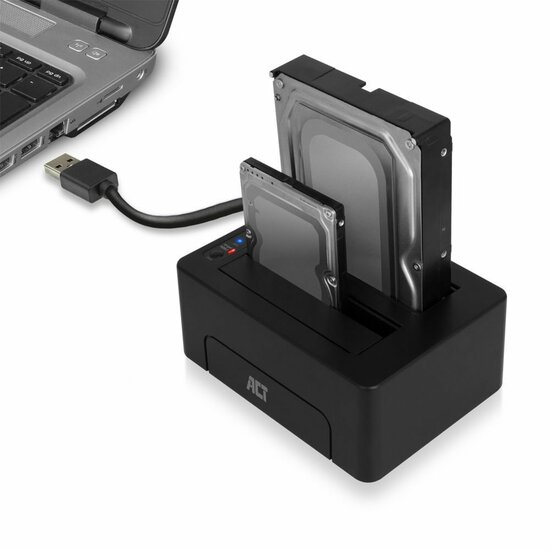 ACT AC1504 | Dual SATA Docking Station | 2,5" &amp; 3,5" HDD/SSD | USB 3.2 Gen1 (5 Gbps)