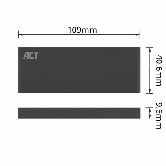 ACT AC1600 | USB 3.2 Gen1 M.2 SATA SSD Behuizing | Aluminium | 5 Gbps