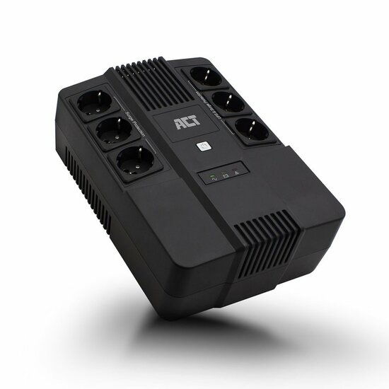 ACT AC2300 Line-Interactive UPS | 600 VA | 6 Stopcontacten (3 op Accu) | AVR Spanningstabilisatie | Netspanningsbeveiliging