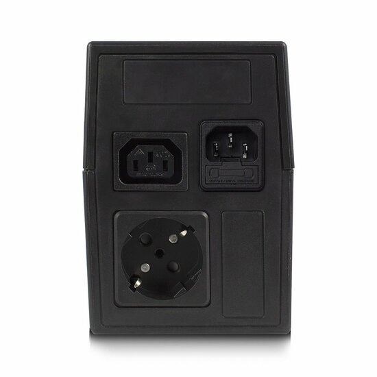 ACT AC2305 Line-Interactive UPS | 600 VA | 2 Stopcontacten (1x C13, 1x Type F) | AVR Spanningstabilisatie | Bescherming tegen Stroomstoringen