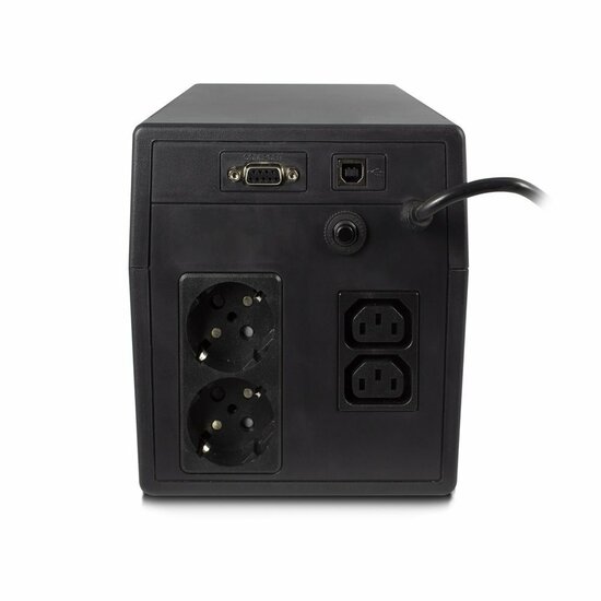 ACT Line-Interactive UPS AC2310 | 1000 VA Vermogen | 4 Uitgangen | Spanningstabilisatie met AVR | Beveiliging bij Netstoringen