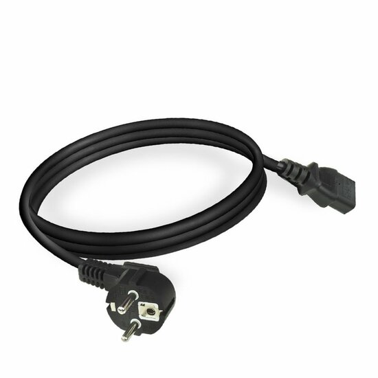 ACT AC3305 | Elektriciteitssnoer | 2 Meter | Netstekker Type F naar C13 | Zwart