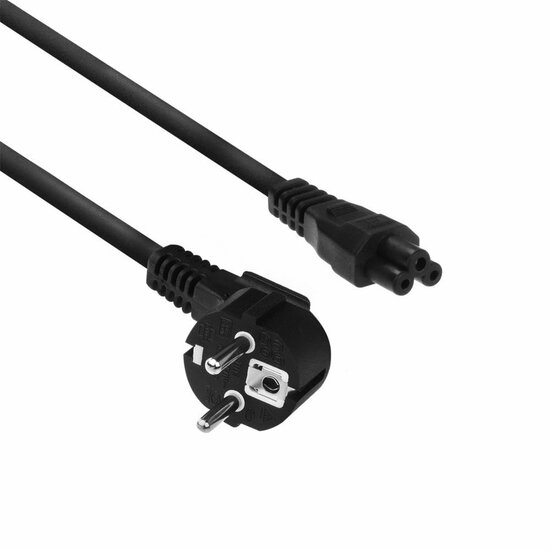 ACT AC3310 | Elektriciteitssnoer | 2 Meter | CEE7/7 naar C5 Stekker (3-Pin) | Zwart