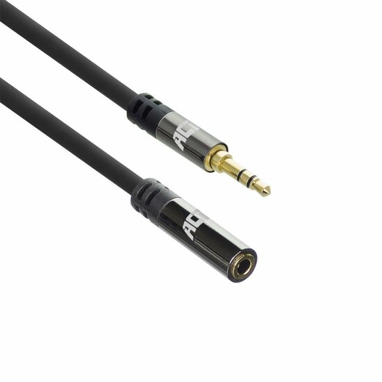 ACT AC3615 | 3.5mm Audiokabel | 2 Meter | Stereo Jack naar Jack | Zwart