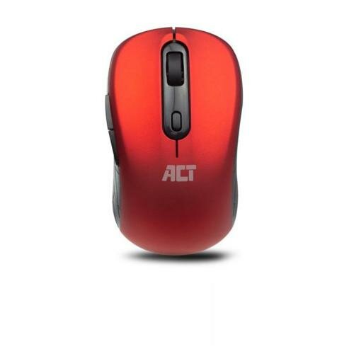 ACT AC5135 | Draadloze Muis | Links- en Rechtshandig | RF | 1600 DPI | Rood/Zwart