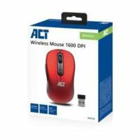 ACT AC5135 | Draadloze Muis | Links- en Rechtshandig | RF | 1600 DPI | Rood/Zwart
