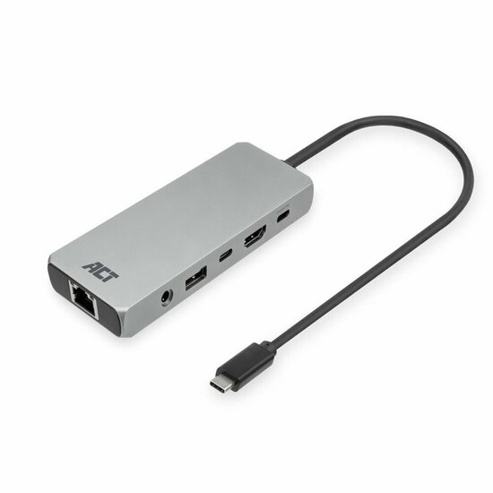 ACT AC7095 | Docking Station | USB-C | Zilver