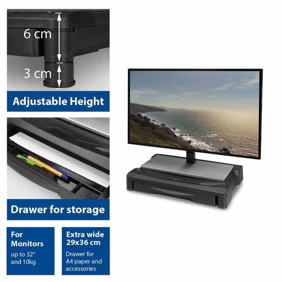 ACT AC8210 | Monitor Standaard | Tot 32" | Max 10kg | 1 Monitor