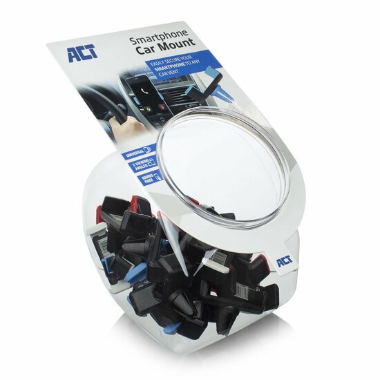 ACT AC9000 | Passieve Telefoonhouder voor in de Auto | Zwart | Set van 25 stuks