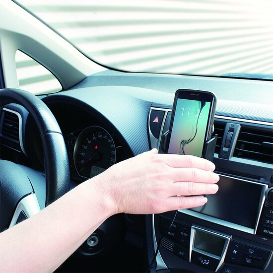 ACT AC9010 | Telefoonhouder voor in de Auto met Draadloos Opladen | Zwart