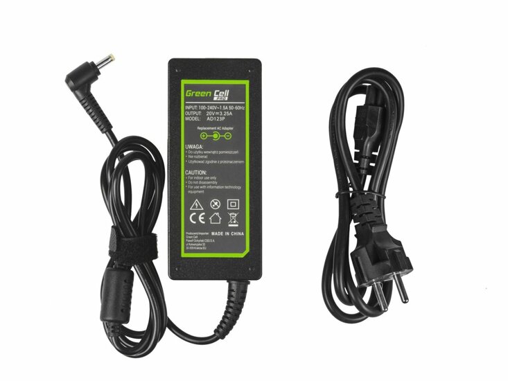 Green Cell AD123P | Laptoplader | 65W | 3.25A | 20V