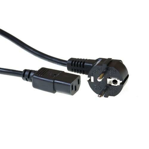 ACT 230V aansluitkabel | Schuko male (haaks) naar C13 | 230V / 10A | Zwart | 1.5 m