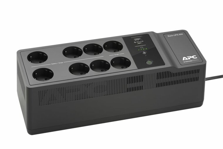 APC Back-UPS BE850G2-GR | 850 VA | 8 Schuko Stopcontacten (6 op Accu) | USB Type-A &amp; C | AVR Spanningstabilisatie | Bescherming tegen Stroomstoringen