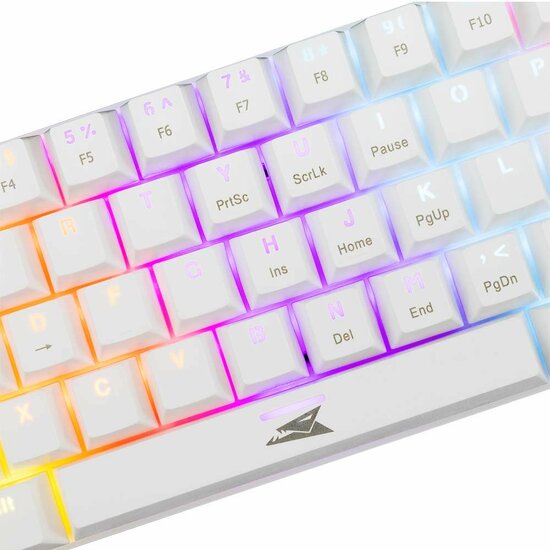 Baracuda DOLPHIN RGB 60% | Bedraad Gaming Toetsenbord | Red Switches | Anti-Ghosting | QWERTY | Wit