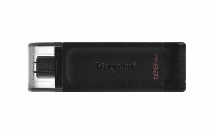 Kingston DataTraveler 70 | 128GB USB-C 3.2 Flash Drive | Zwart