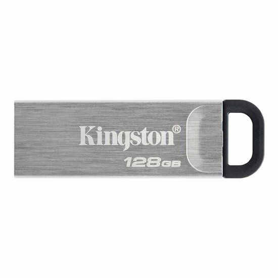 Kingston DataTraveler Kyson | 128GB USB-A 3.2 Flash Drive | tot 200 MB/s lezen | tot 60 MB/s schrijven | Zilver
