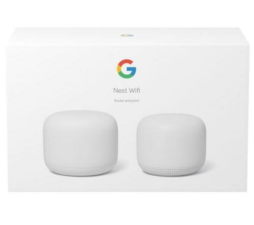 Google Nest Wifi (2‑pack) | Wifi 5 | Mesh Wifi-systeem | Gigabit Ethernet | Dual-band (2,4 GHz / 5 GHz) | ~2200 Mbit/s
