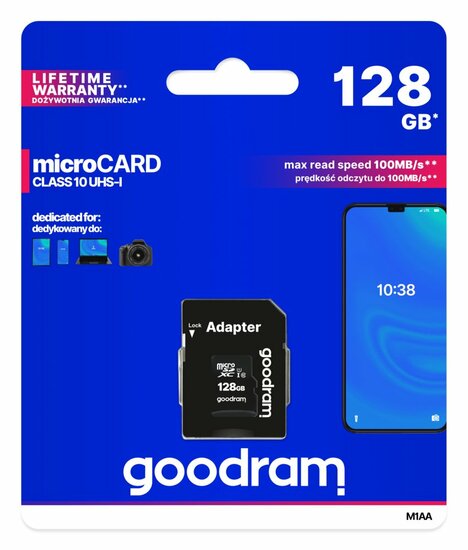 Goodram M1AA | 128GB MicroSDXC Geheugenkaart | UHS-I Klasse 10