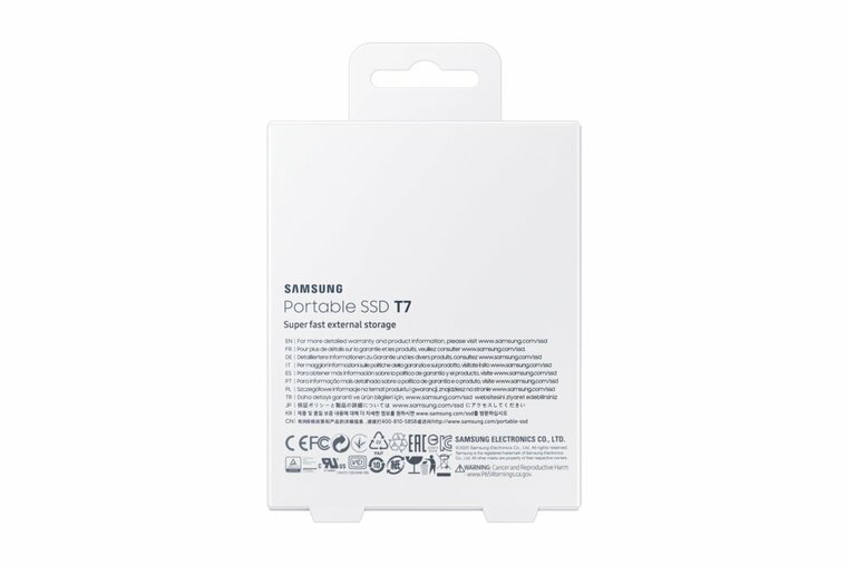 Samsung T7 | Externe SSD | 2TB | USB 3.2 Gen2 | 1.050MB/s Lezen | 1.000MB/s Schrijven | Blauw