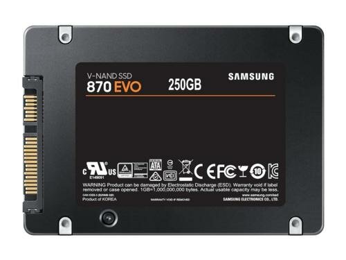Samsung 870 EVO | 250GB SATA SSD | 2.5'' | 560MB/s Lezen | 530MB/s Schrijven