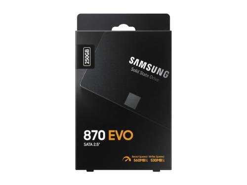 Samsung 870 EVO | 250GB SATA SSD | 2.5'' | 560MB/s Lezen | 530MB/s Schrijven