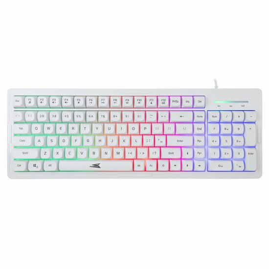 Baracuda ORCA RGB | Bekabeld Gaming Toetsenbord inclusief Muis | QWERTY | Wit