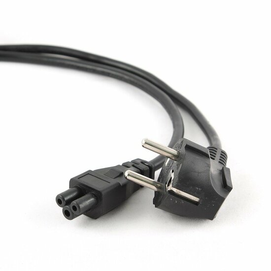 Gembird PC-186-ML12 | 3 m Stroomkabel | Schuko (CEE 7/7) naar C5 (Mickey Mouse) | Zwart | VDE-goedgekeurd | 10A / 250V