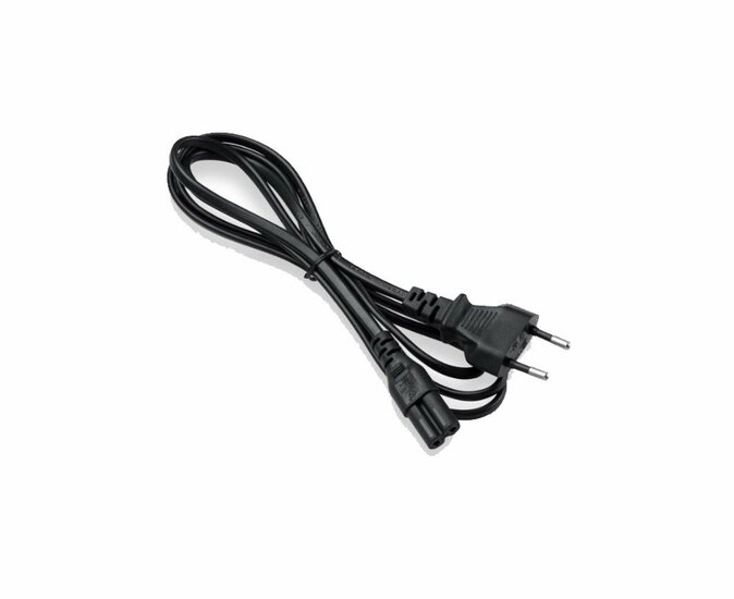 AC Voedingskabel | 2-Pin EU | 1x Euro Stekker | 1 Meter