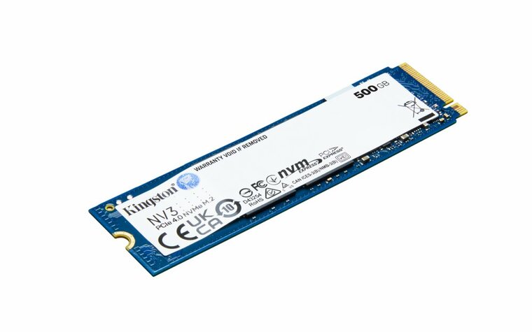 Kingston NV3 | 500GB NVMe SSD | M.2 Gen4 | 5.000MB/s Lezen | 3.000MB/s Schrijven