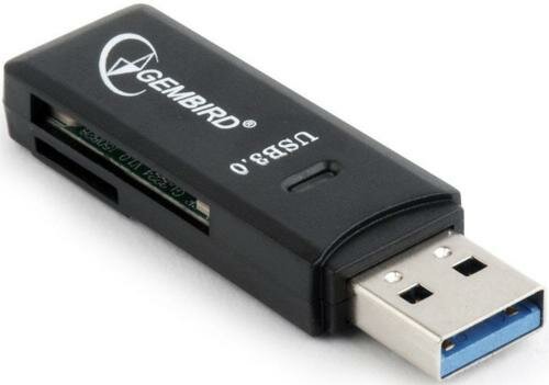 Gembird UHB-CR3-01 | Geheugenkaartlezer | USB 2.0 | SD/microSD | Zwart
