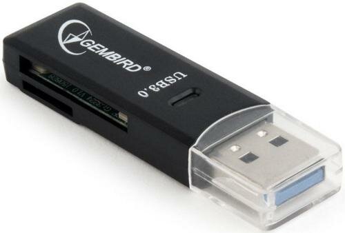 Gembird UHB-CR3-01 | Geheugenkaartlezer | USB 2.0 | SD/microSD | Zwart