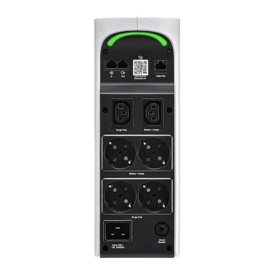 APC Back‑UPS Pro Gaming BGM2200‑GR | 2200 VA / 1320 W UPS | 4x Schuko + 2x IEC‑C13 | RGB + LCD-display